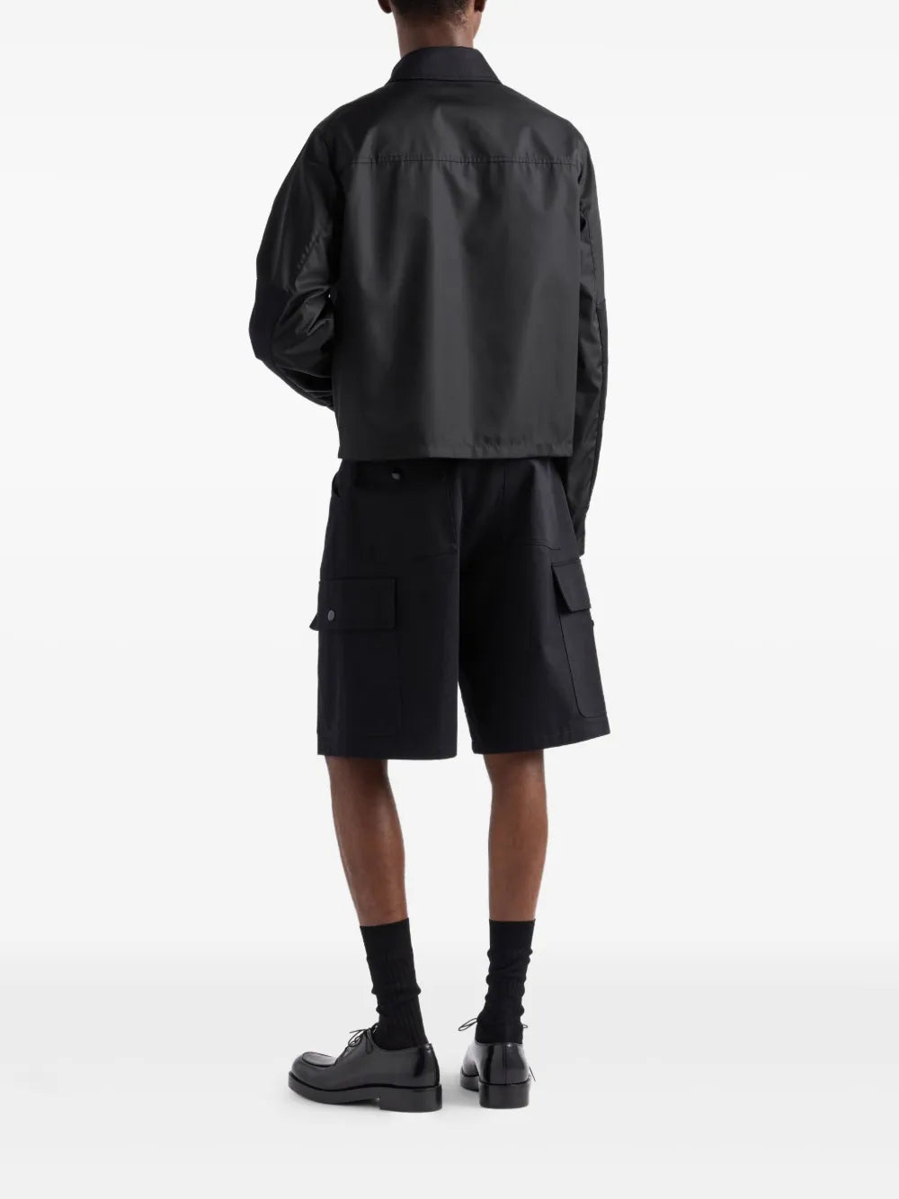 Jaquetas Casaco de Nylon Prada Preto Homme