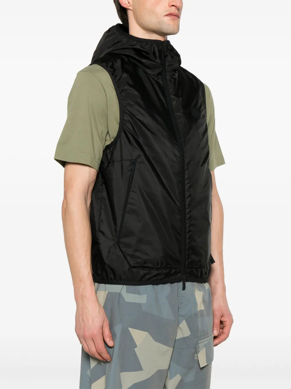 Vestes Veste sans manches Moretan Moncler Noir Homme