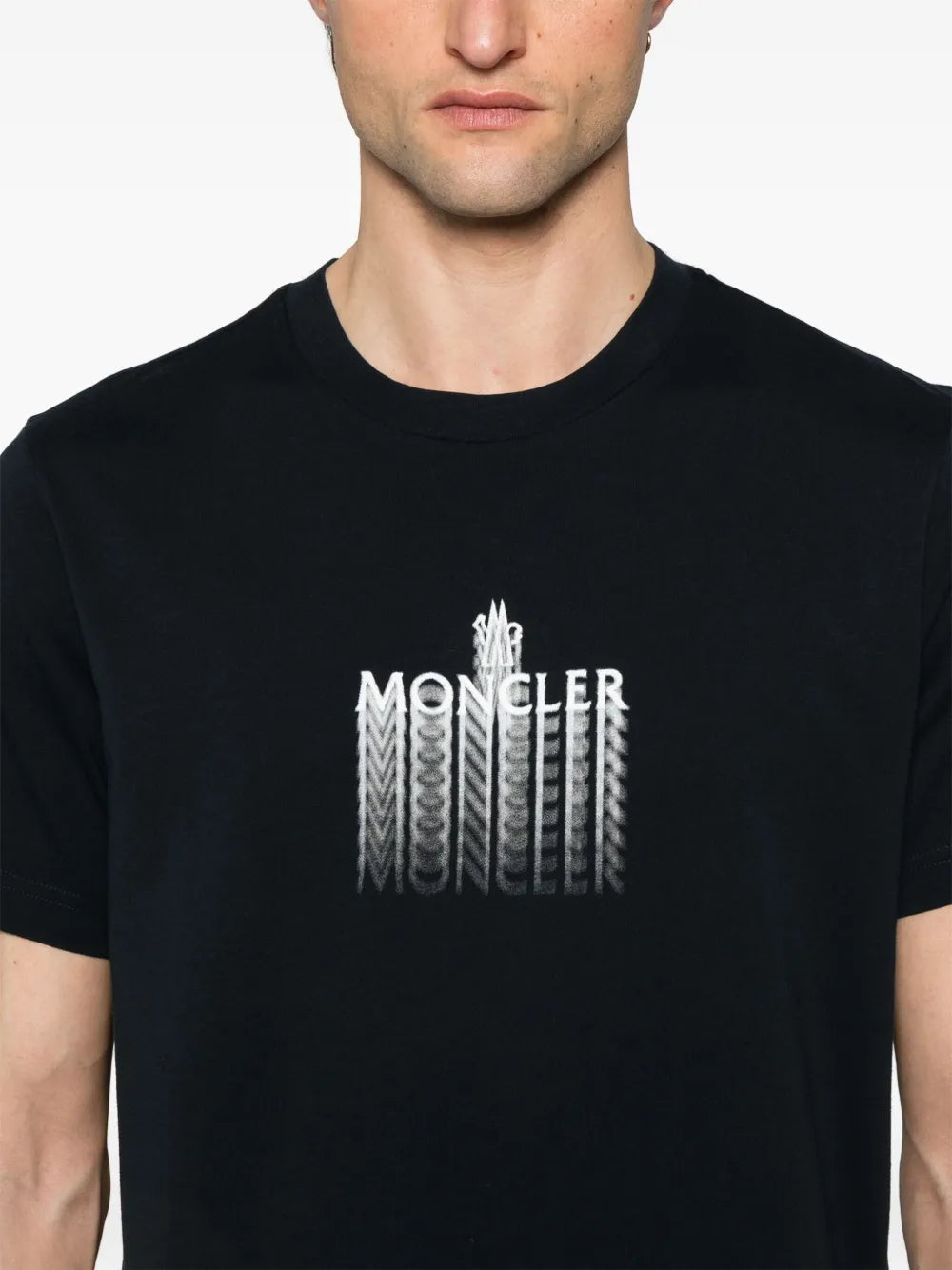 T-shirts Faded Logo T-Shirt Moncler Dark blue Homme