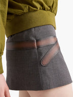 Röcke Minirock mit Gürtel Prada Grau Femme