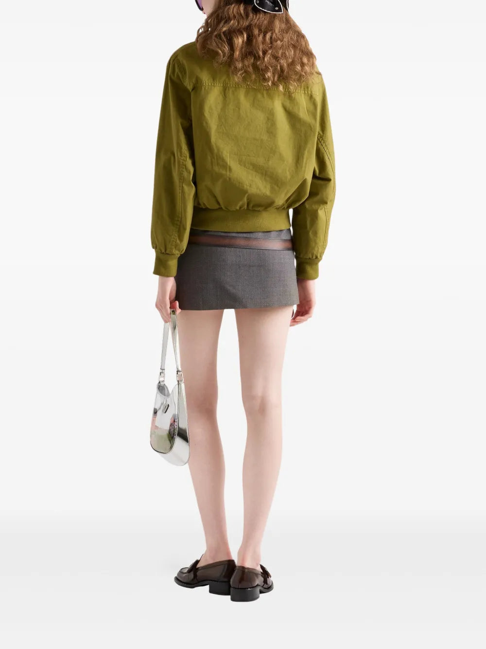 Skirts Mini skirt with belt Prada Gray Femme