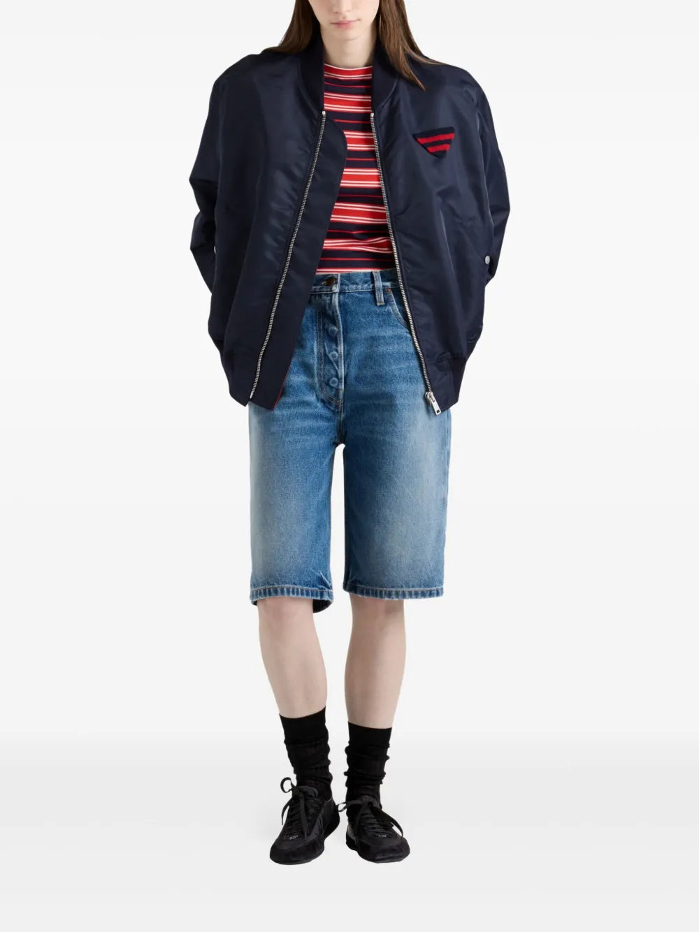 Shorts Denim Shorts Prada Blue Femme