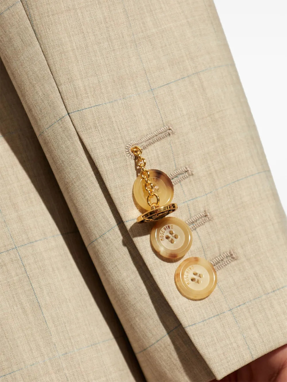 Giacche Blazer a Righe Moschino Beige Donna