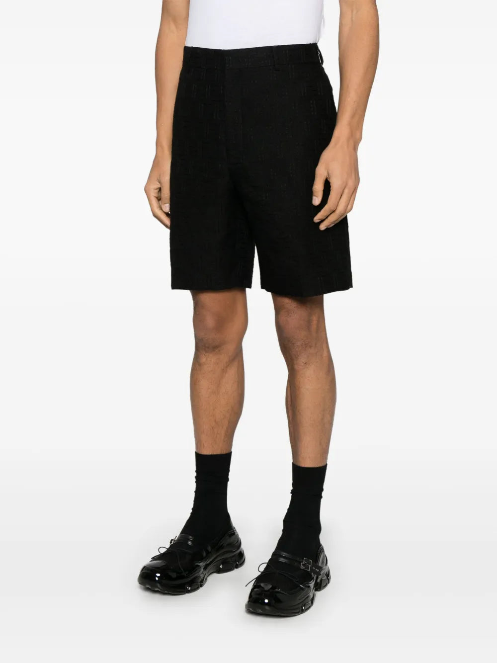 Shorts FF Linen Shorts Fendi Black Men