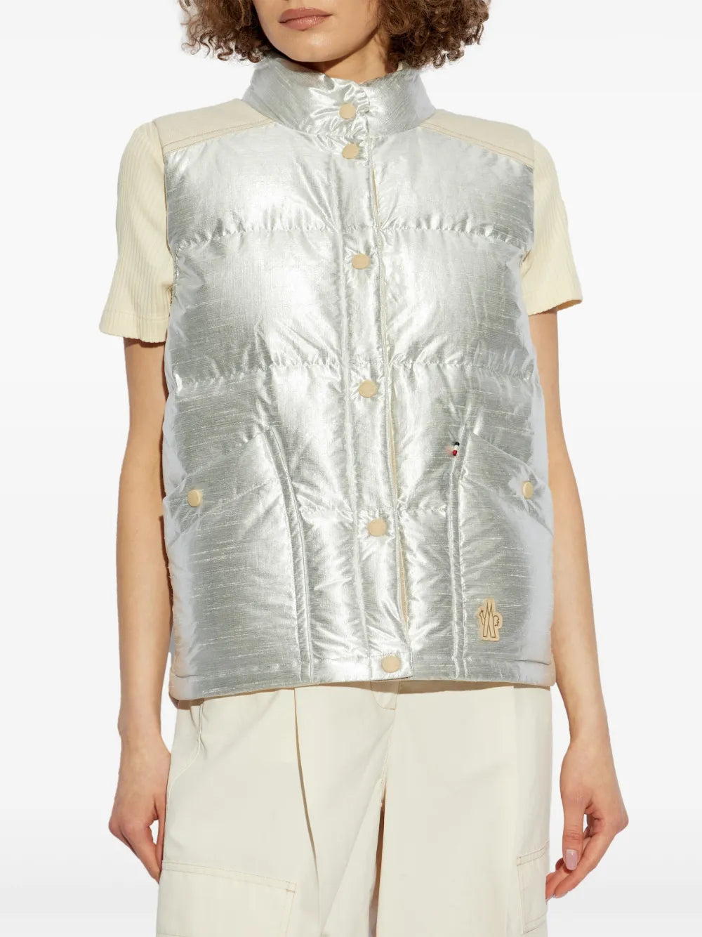 Jackets Pinchot Sleeveless Down Jacket Moncler Grenoble Silver Femme