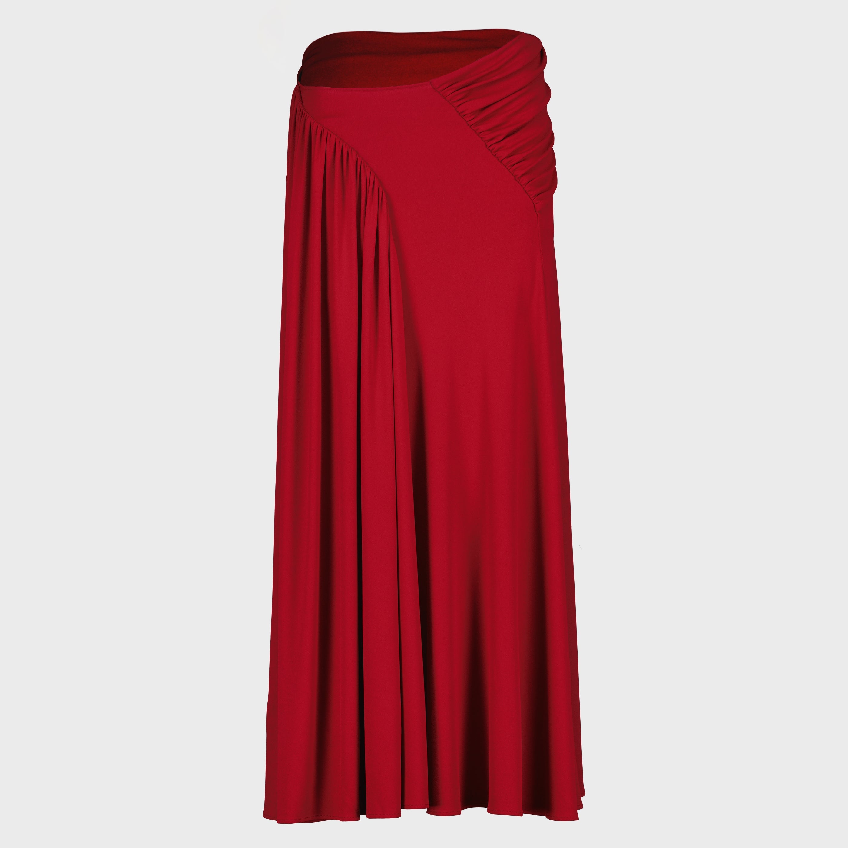 Immagine della gonna lunga in jersey rosso del marchio Rabanne per Donna - Collezione Primavera-Estate 2026 - Vista Frontale