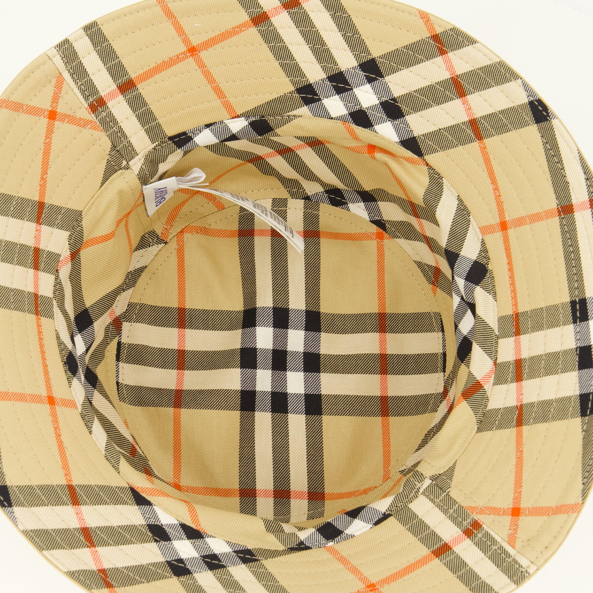 Chapeaux, casquettes et bonnets Sombrero de Cubo Reversible de Gabardina de Algodón Burberry Beige Unisexe