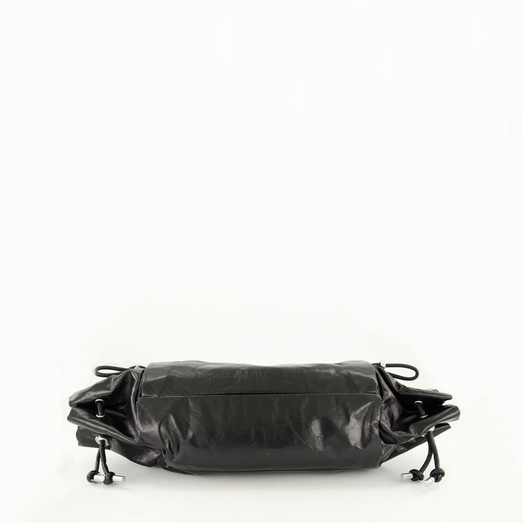 Borse a mano e a spalla Borsa in Pelle Scrunch-D Diesel Nero Femme