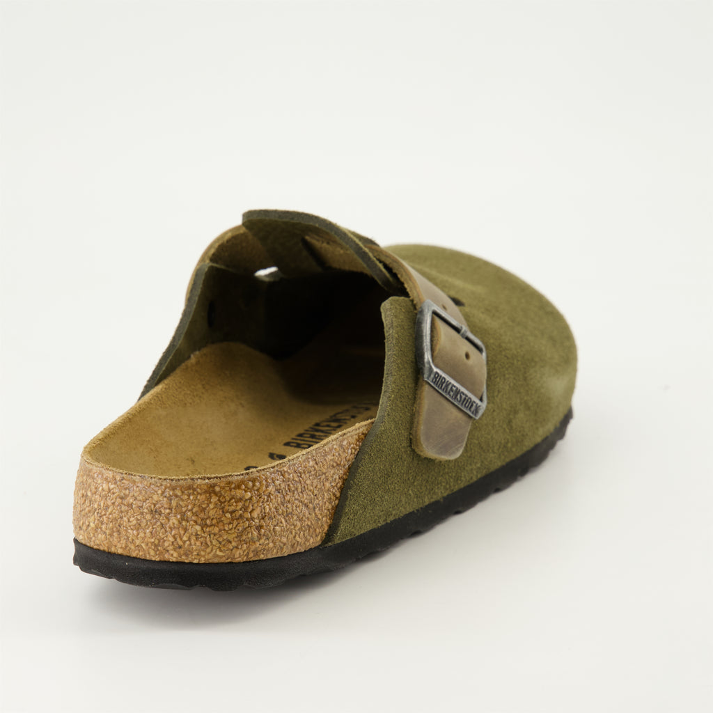 Chaussures ouvertes Mules Boston Birkenstock Vert Homme