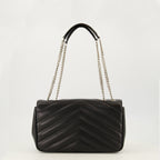 Sacs à main et épaule Sac Loulou medium en cuir noir Saint Laurent Noir Femme