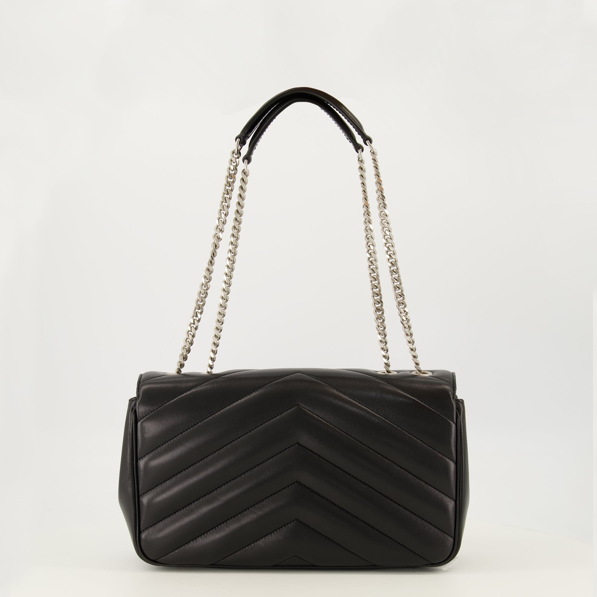Sacs à main et épaule Mala Loulou Média de Couro Preto Saint Laurent Noir Femme