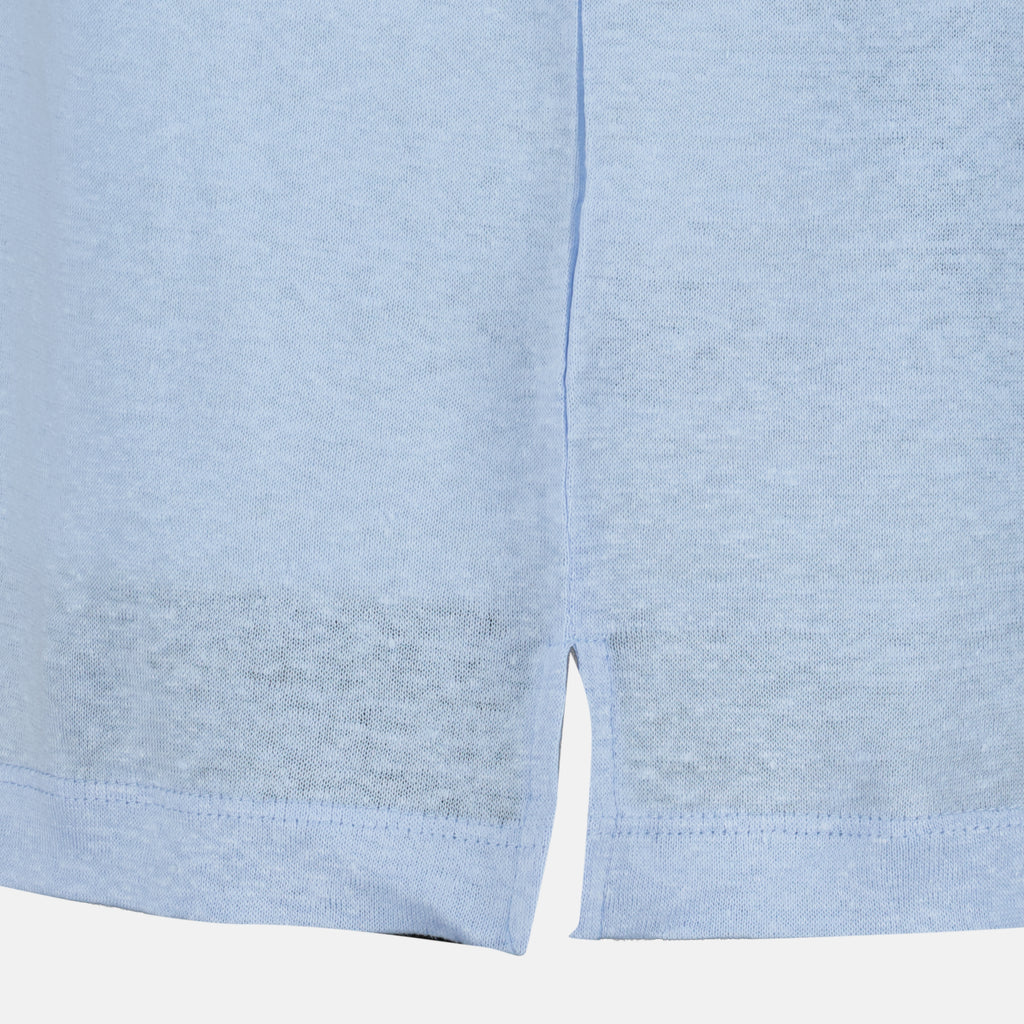 T-shirts Polo Garment in Lino Blu Chiaro Officine Générale Bleu Homme