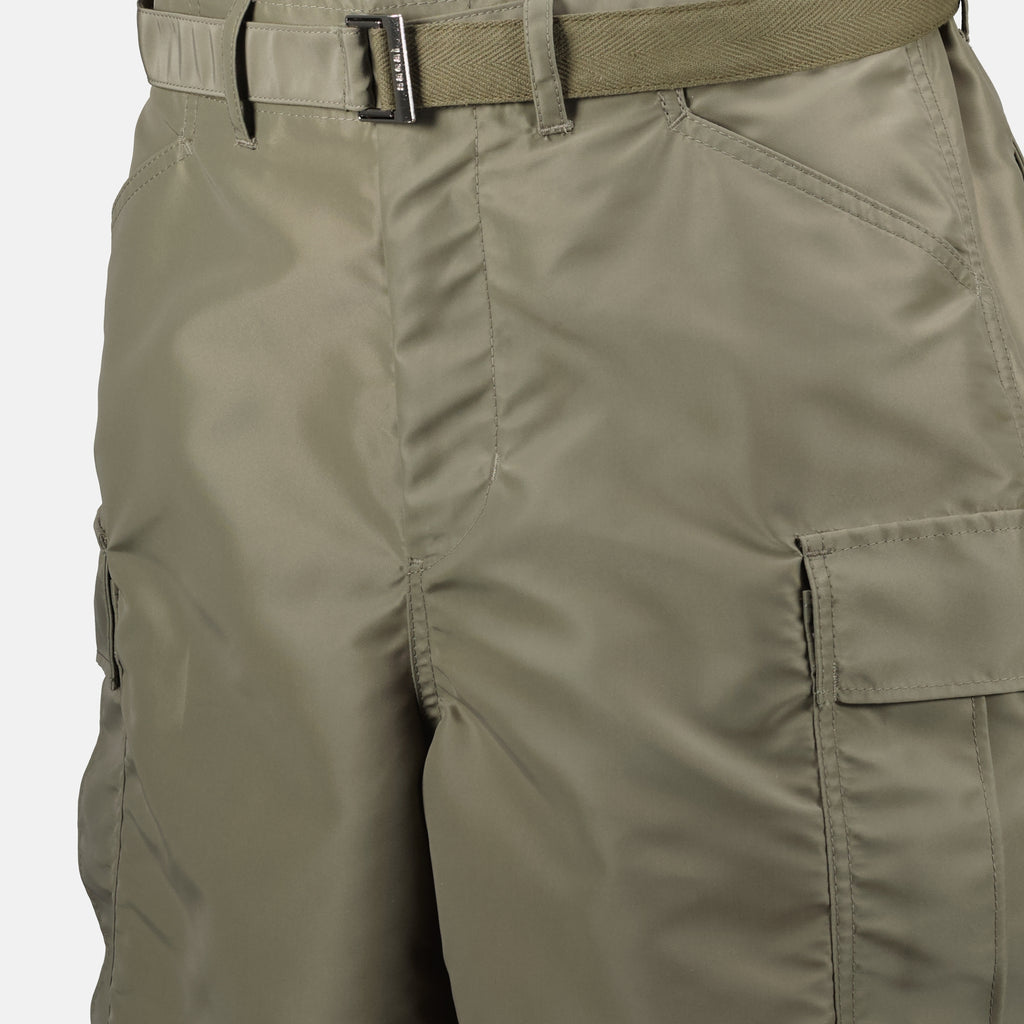Shorts Nylon Shorts Sacai Khaki Homme