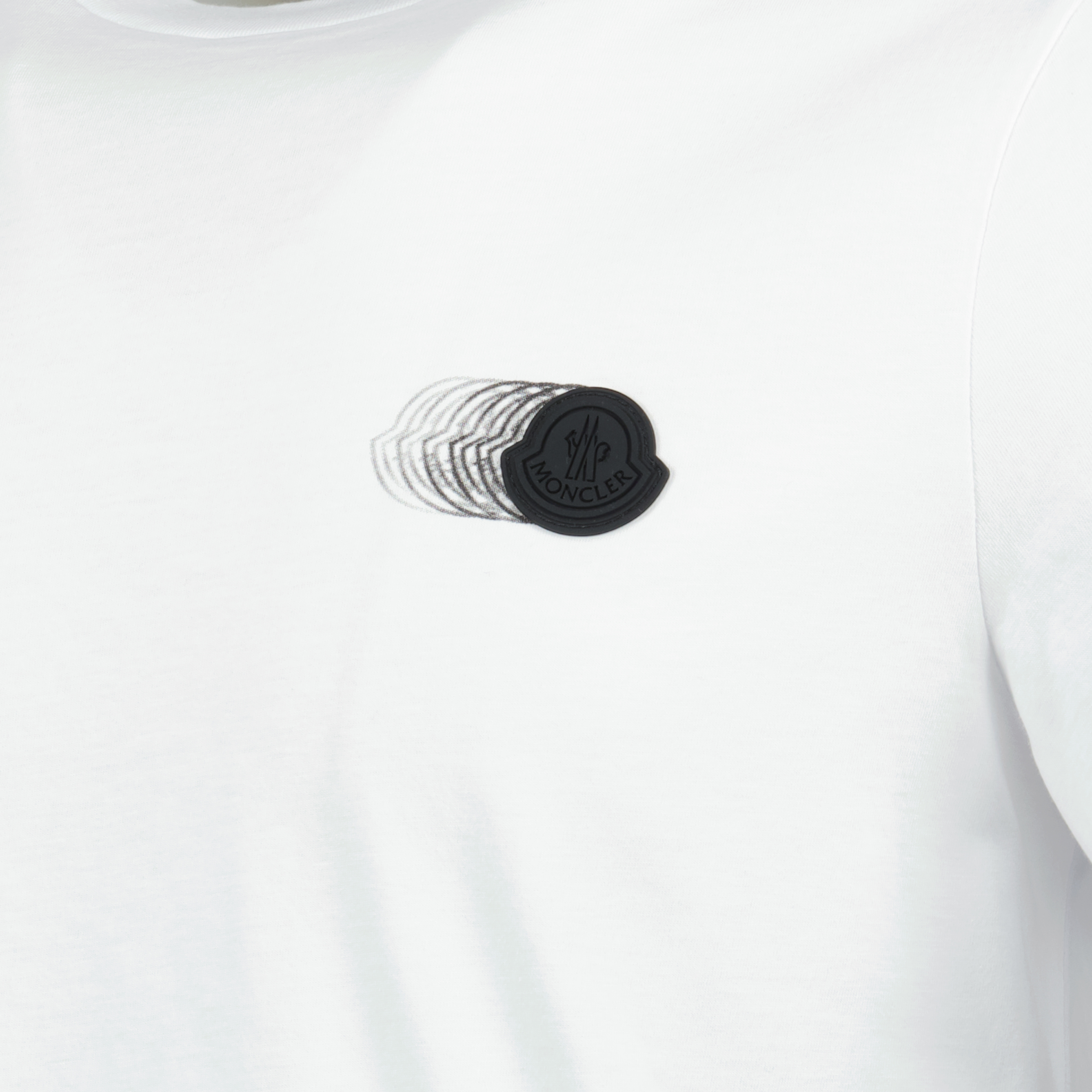 T-shirt T-shirt con stampa del logo sfumato Moncler Bianco Homme