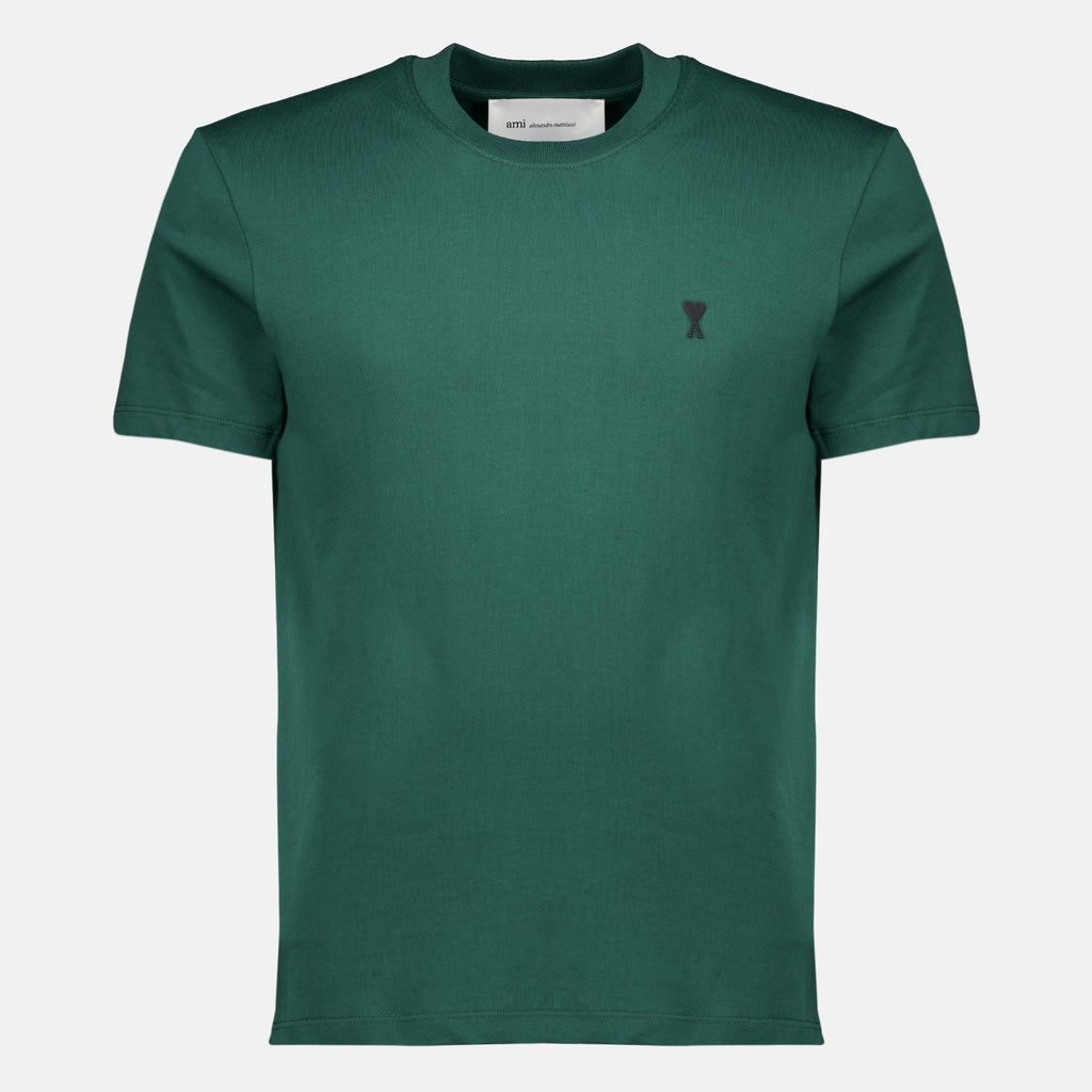 T-shirts Grünes Baumwoll-T-Shirt Ami PARIS Vert Homme