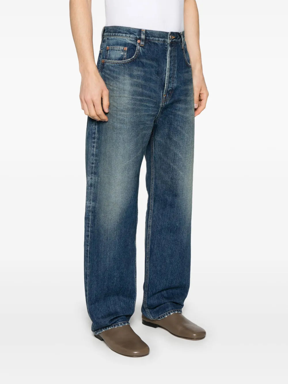 Pants High-Waisted Jeans Saint Laurent Blue Homme
