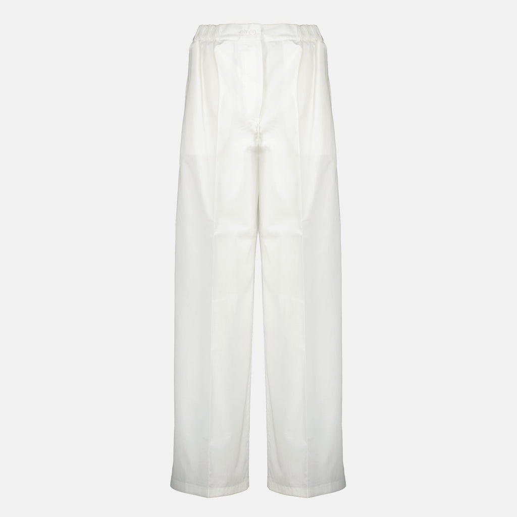 Pantalons Pantaloni in Cotone Bianchi Patou Blanc Femme