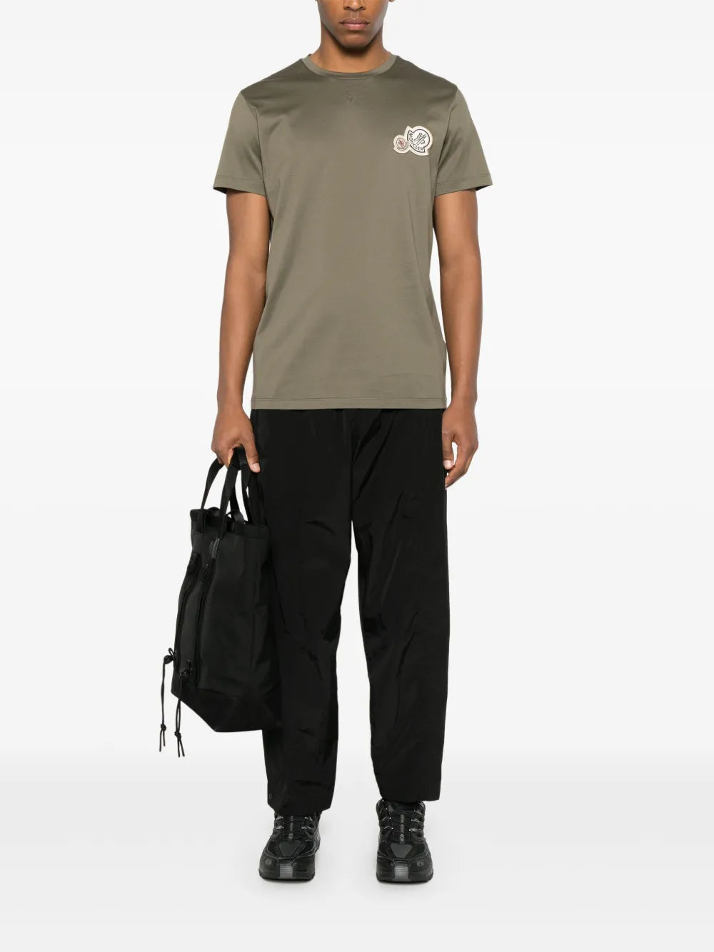 T-shirts Double Logo T-Shirt Moncler Khaki Homme