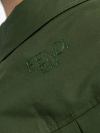 Chemises Camisa de algodón Fendi Kaki Homme