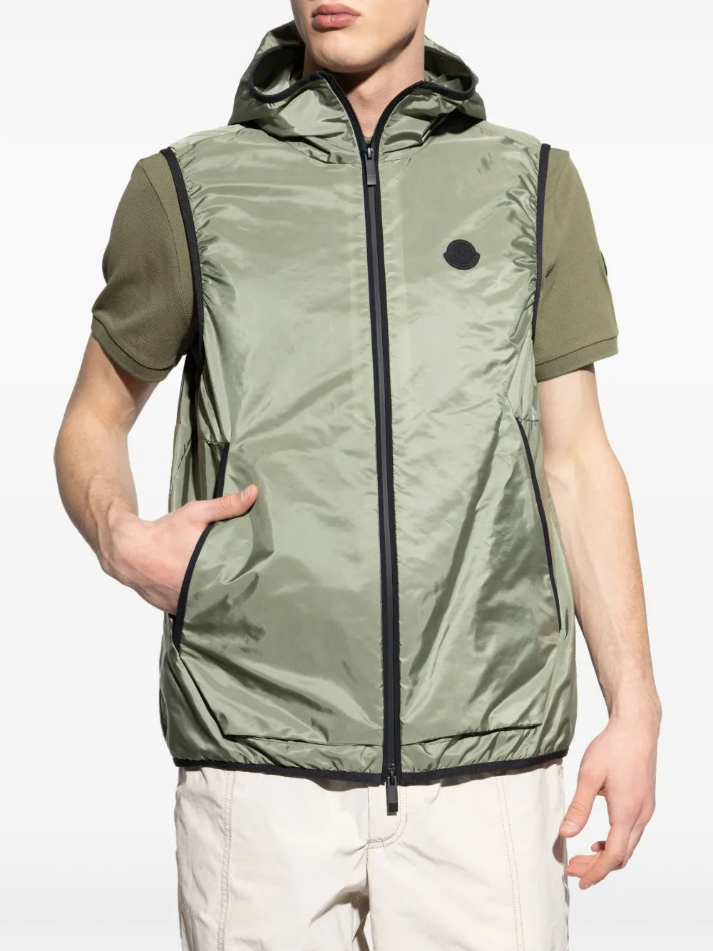 Vestes Veste sans manches Moretan Moncler Vert Homme