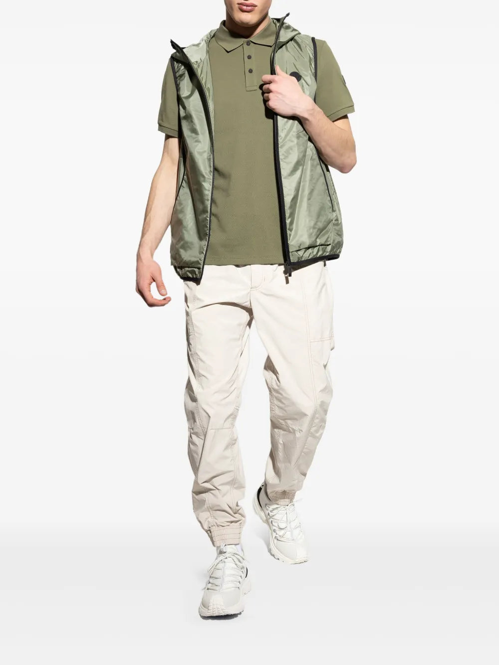 Vestes Veste sans manches Moretan Moncler Vert Homme