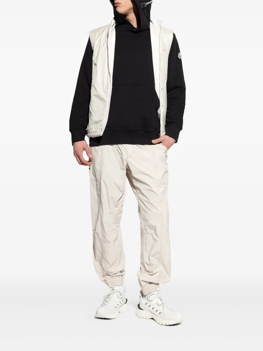 Vestes Gilet sans manches Moncler Blanc Homme