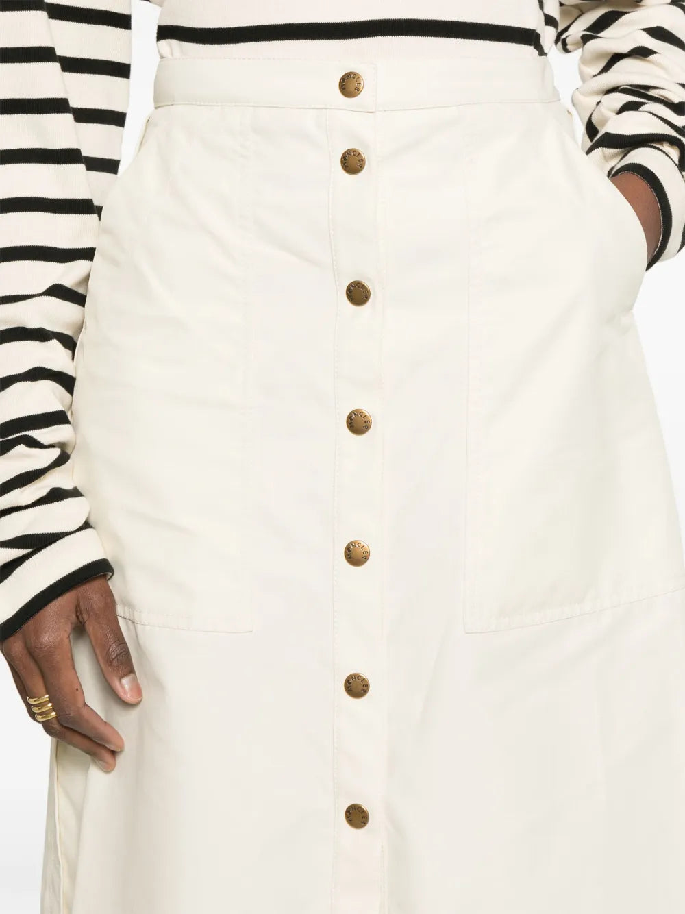 Gonne Gonna con Bottoni Moncler Beige Femme