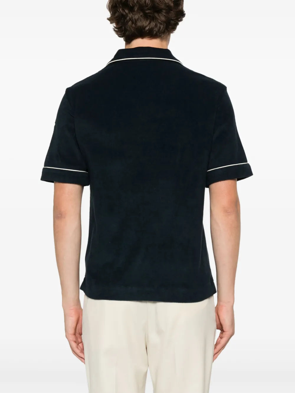 Polo shirts Terry Cotton Polo Moncler Dark blue Homme