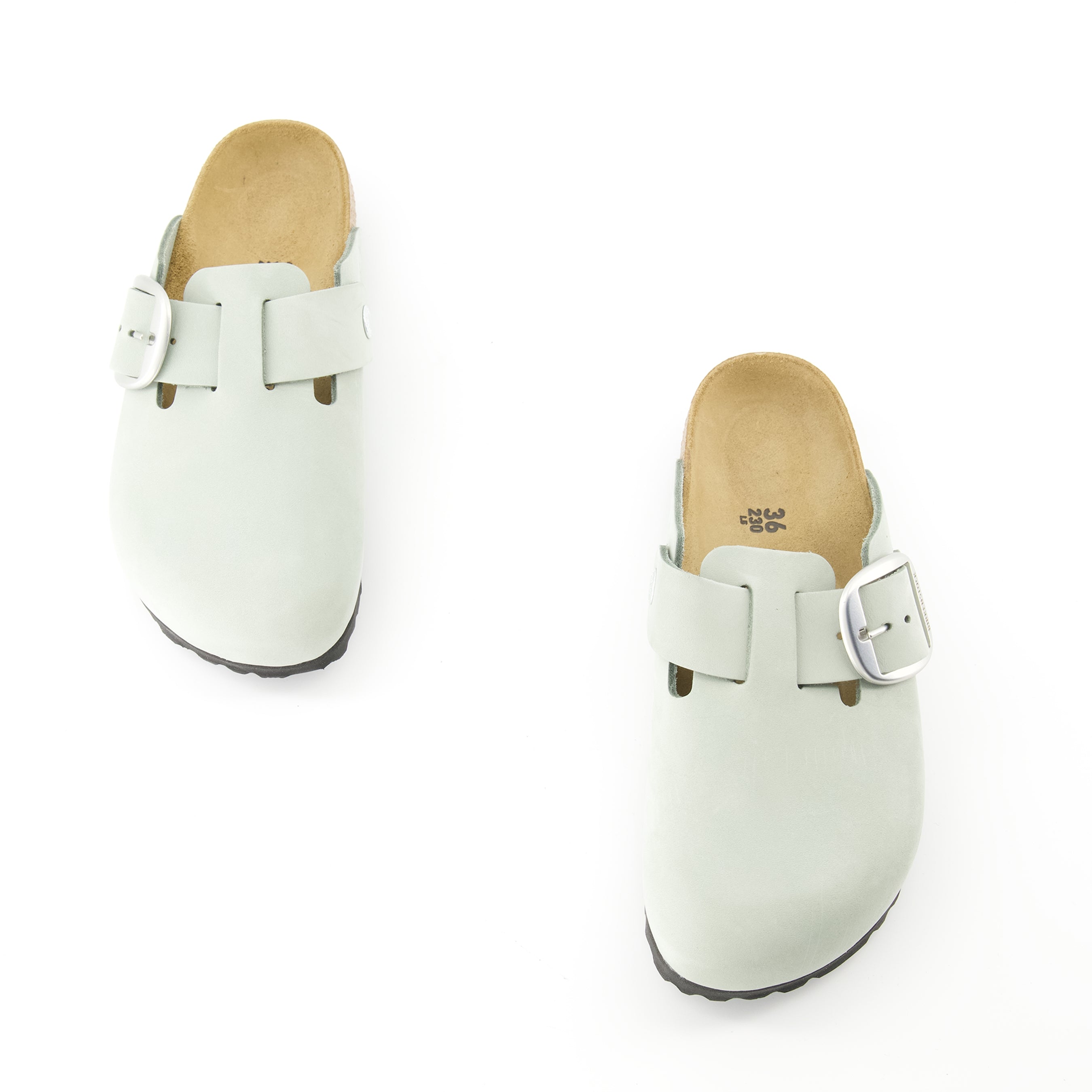 Chaussures ouvertes Mules Boston Birkenstock Gris Femme
