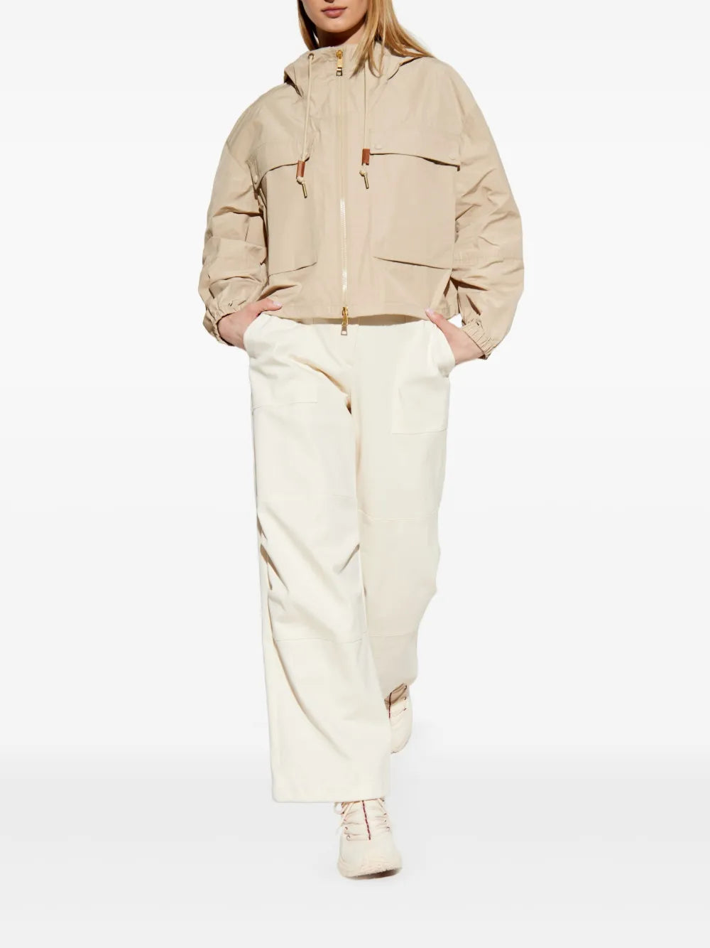 Mäntel Parka Sauvan Moncler Beige Femme