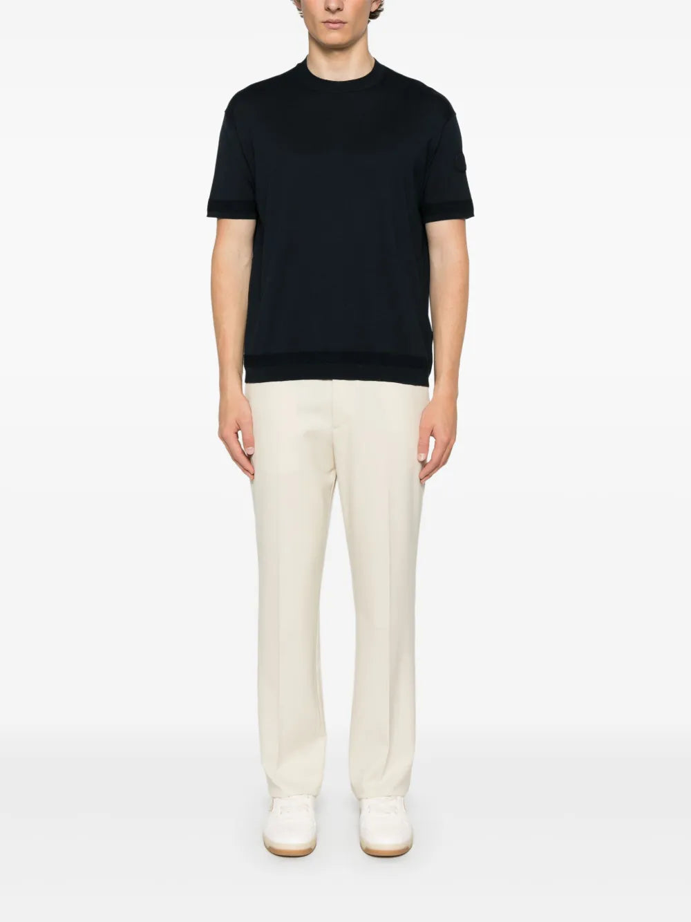 Maglieria Maglione a Maniche Corte Moncler Blu scuro Homme