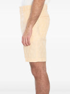 Shorts Linen Shorts Fendi Yellow Homme