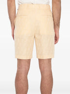Shorts Linen Shorts Fendi Yellow Homme