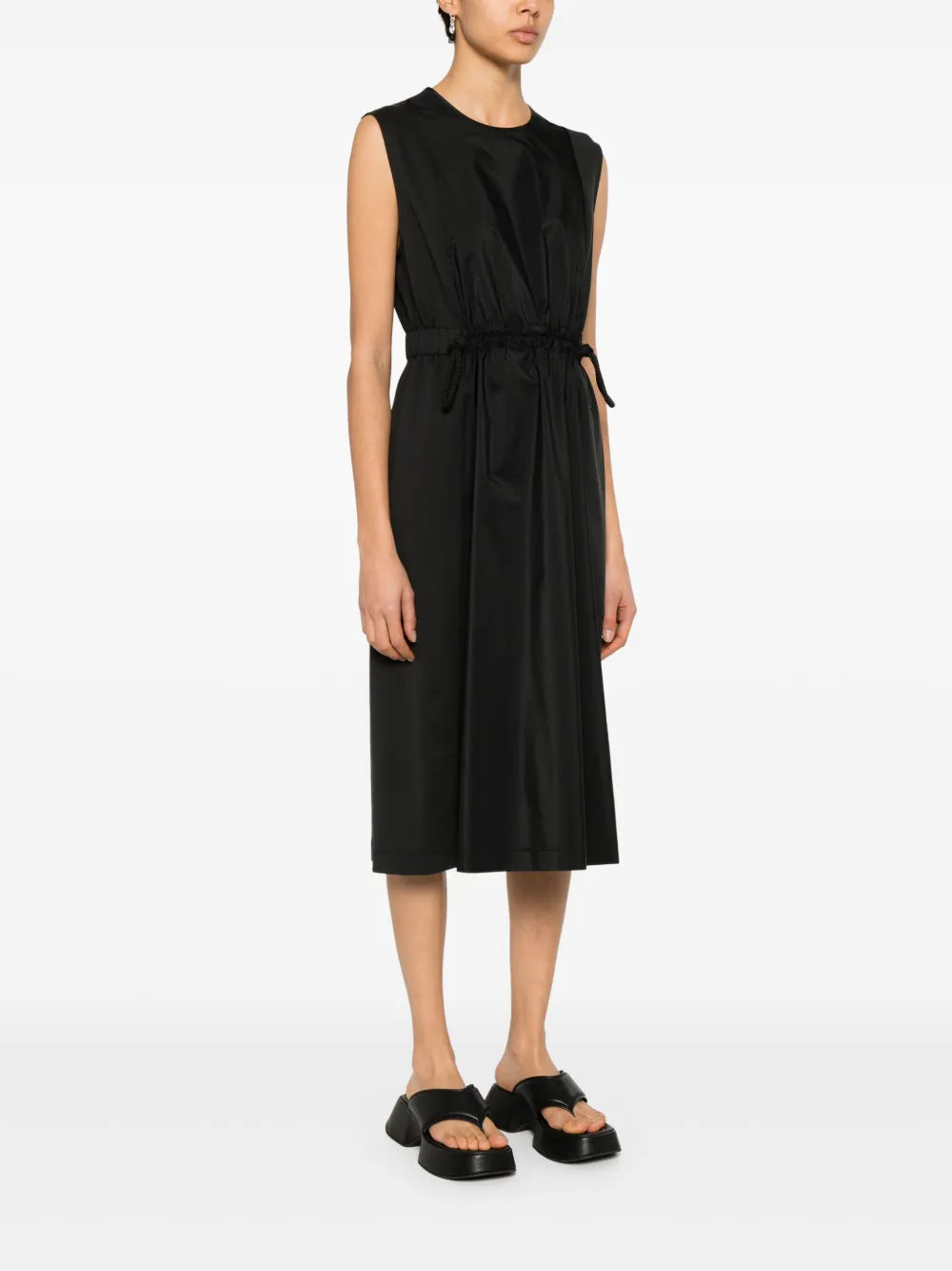 Robes Robe bi-matière Moncler Noir Femme