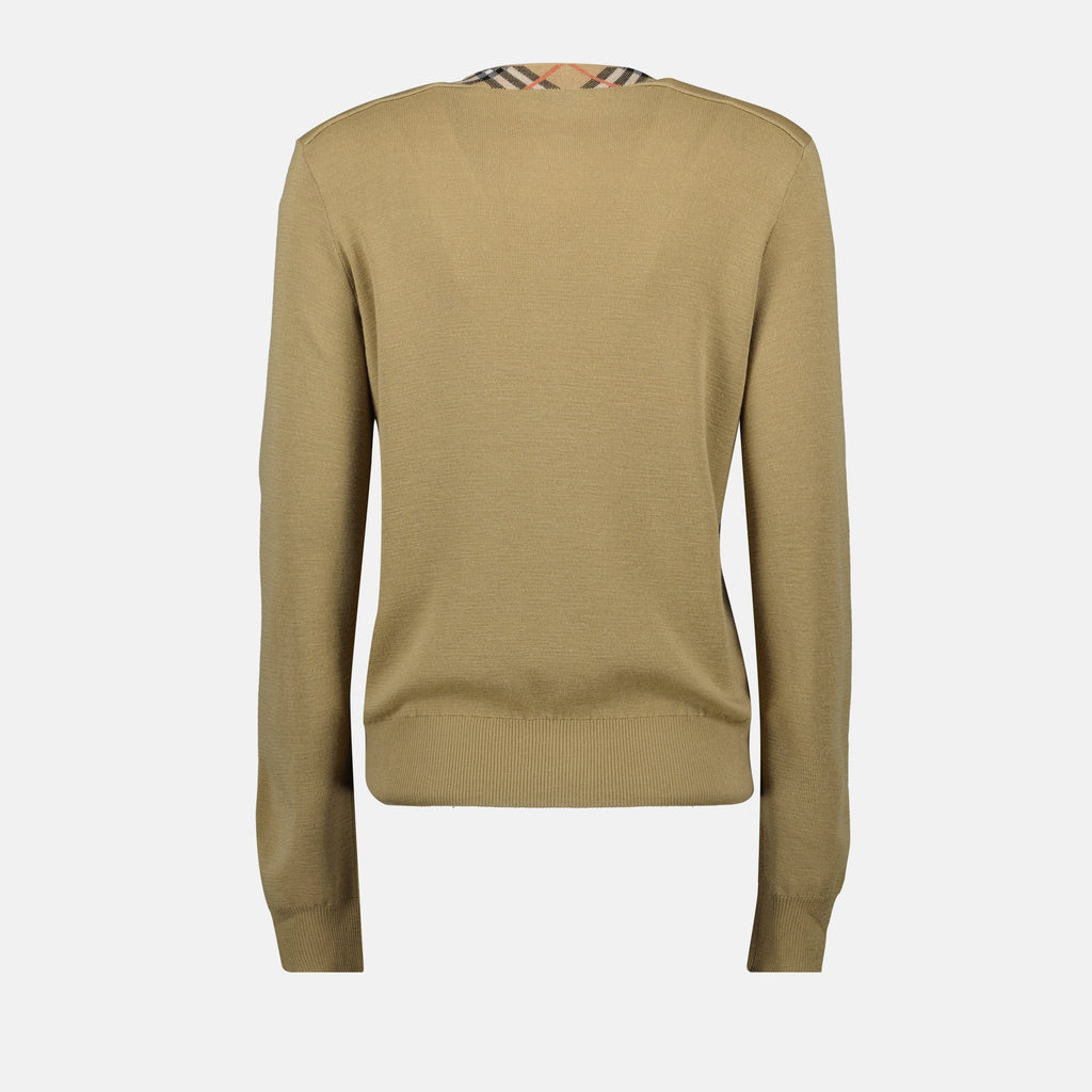 버버리 여성용 울 가디건 이미지 - 2025년 가을-겨울 - 뒷면 보기