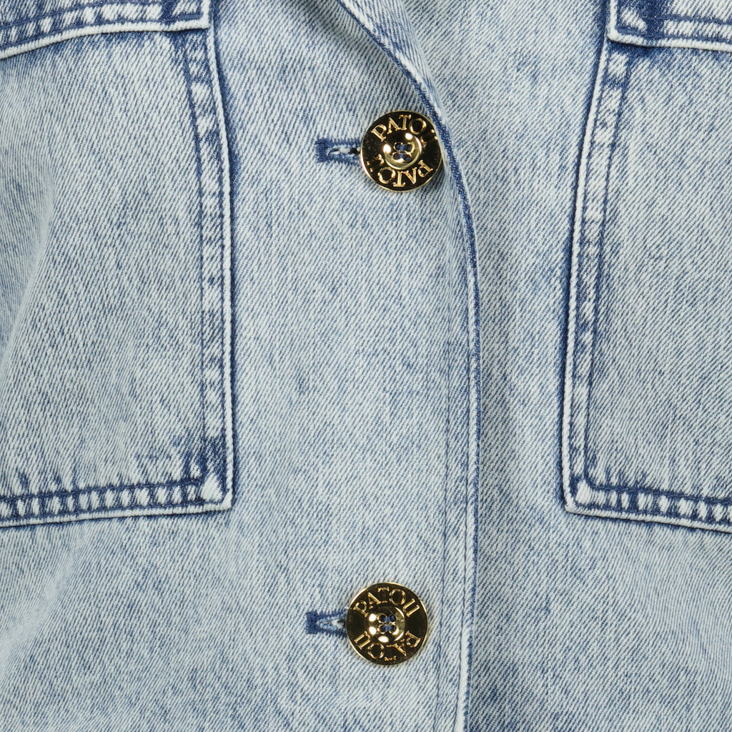 여성을 위한 파투 브랜드의 파란 데님 숏 재킷 이미지 - 2026년 봄-여름 - 세부 보기_2