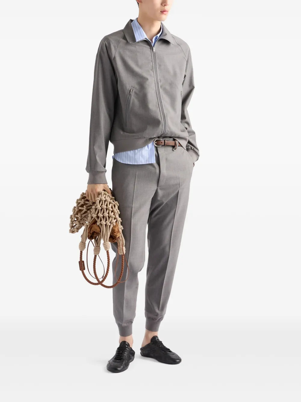 Pantalons Pantalon de jogging Prada Gris Homme