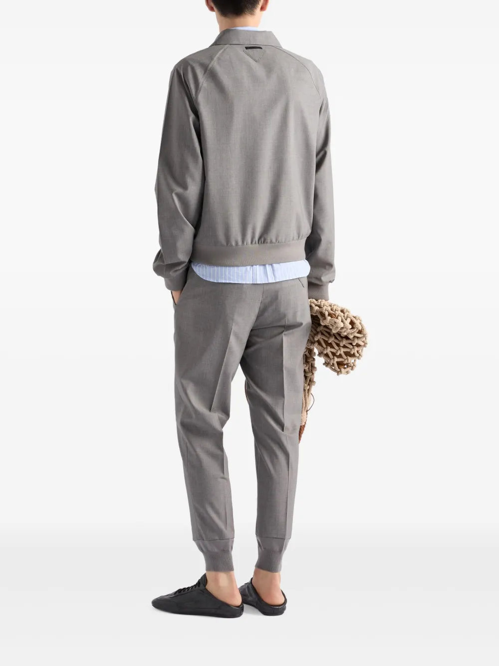 Prada プラダ バージンウール テーラードジャケット グレー サイズ46 PRADA（プラダ）テーラードジャケット グレー サイズ:50(XL位) メンズ