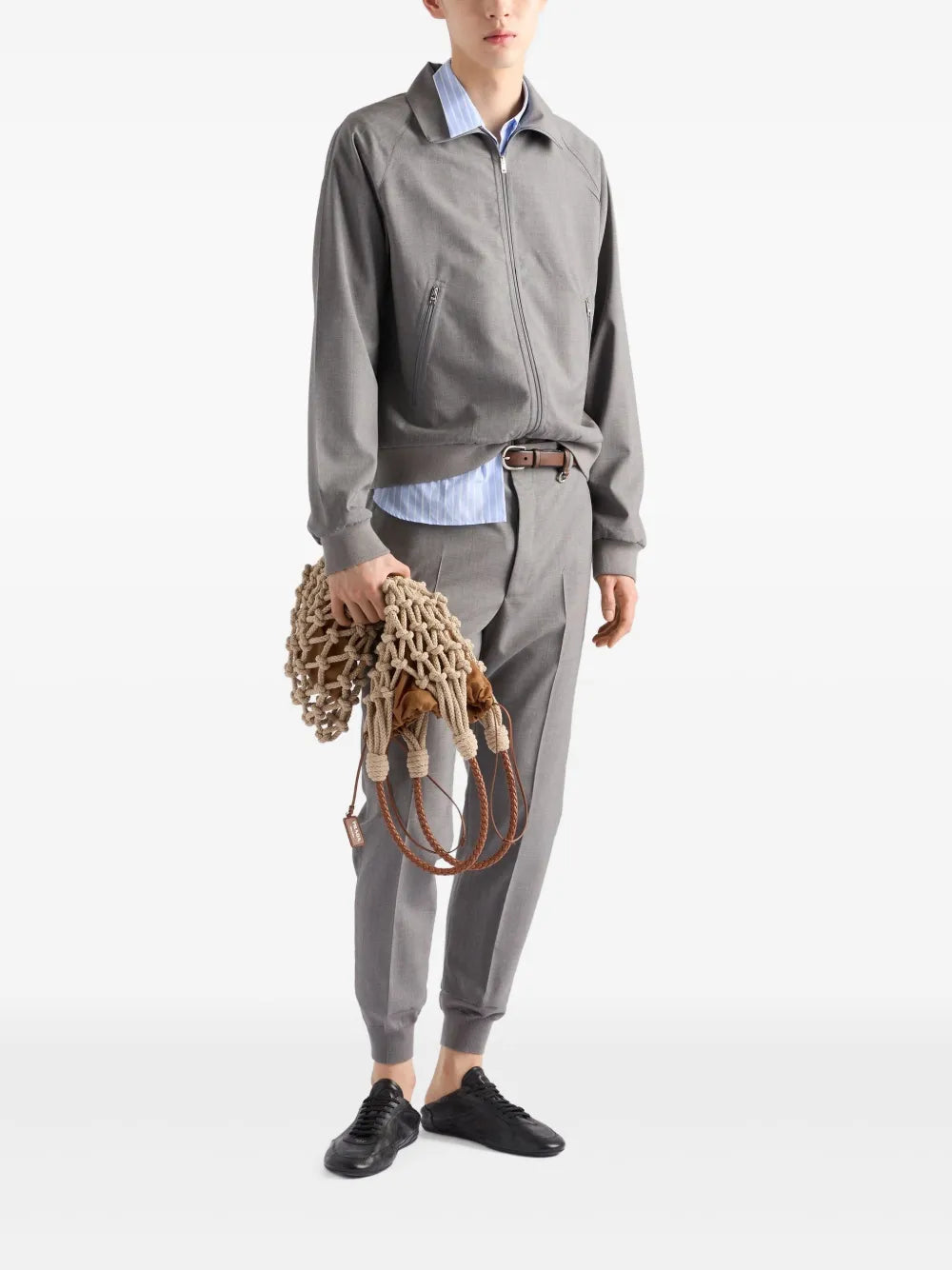 Giacche Giacca di Lana Prada Grigio Homme