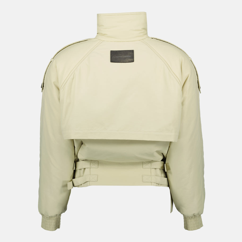 Image of the Marine Serre gabardine bomber jacket for Unisex - Autumn-Winter 2025 - Detailed View_2