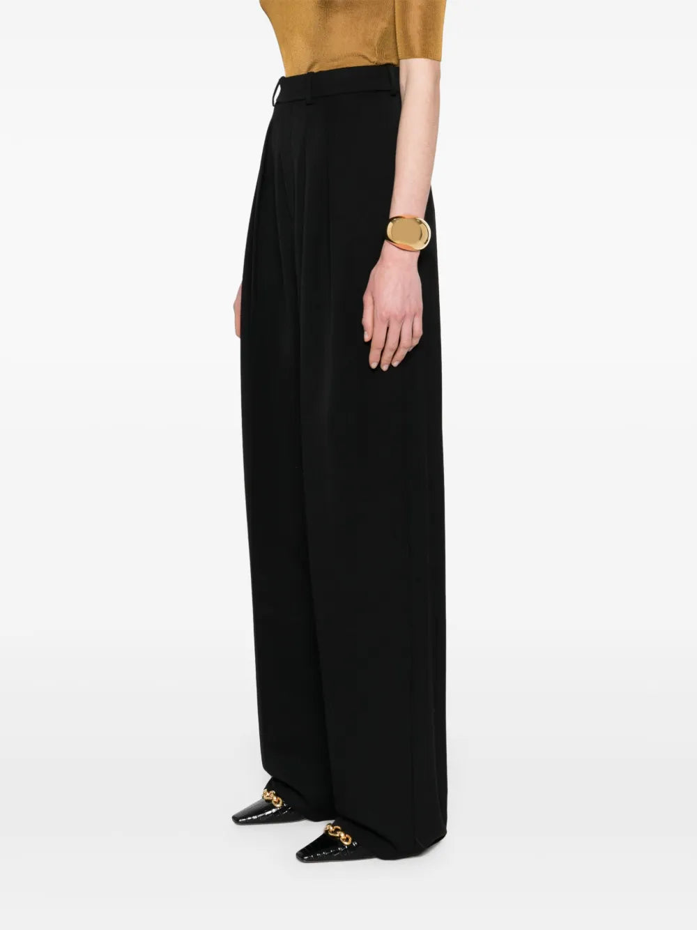 Pants Wool Trousers Saint Laurent Black Femme