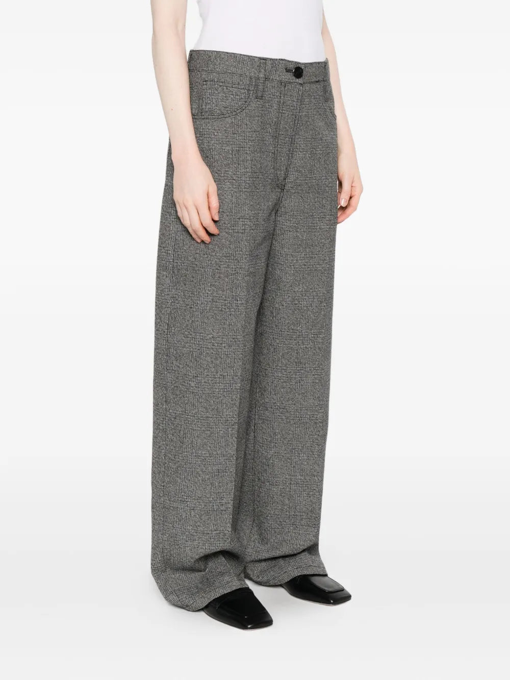 Image of the Prada Women's Checkered Pants - Fall-Winter 2025 - Detailed View_1