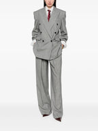 Vestes Blazer en laine Saint Laurent Gris Femme