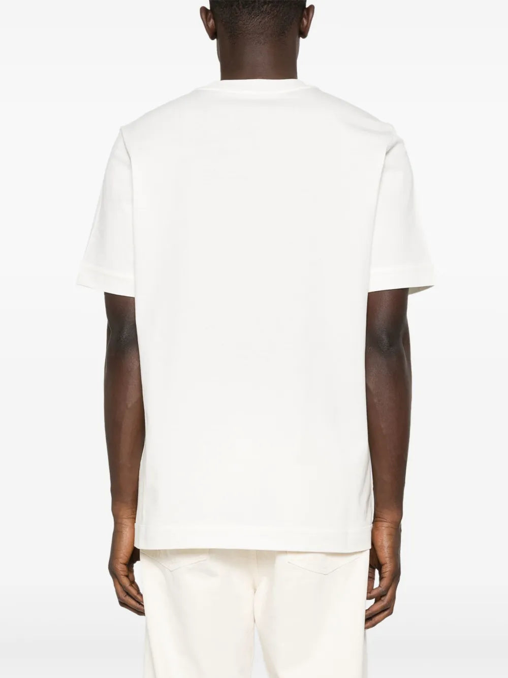 Image de l'article T-shirt à logo en cuir de la marque Moncler pour Homme - Saison Automne-Hiver 2025 - Vue détaillée_1