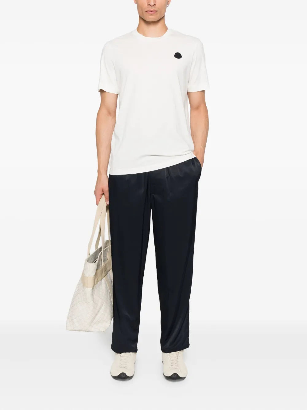 Image of the Moncler branded men's logo T-shirt - Autumn-Winter 2025 - Back View