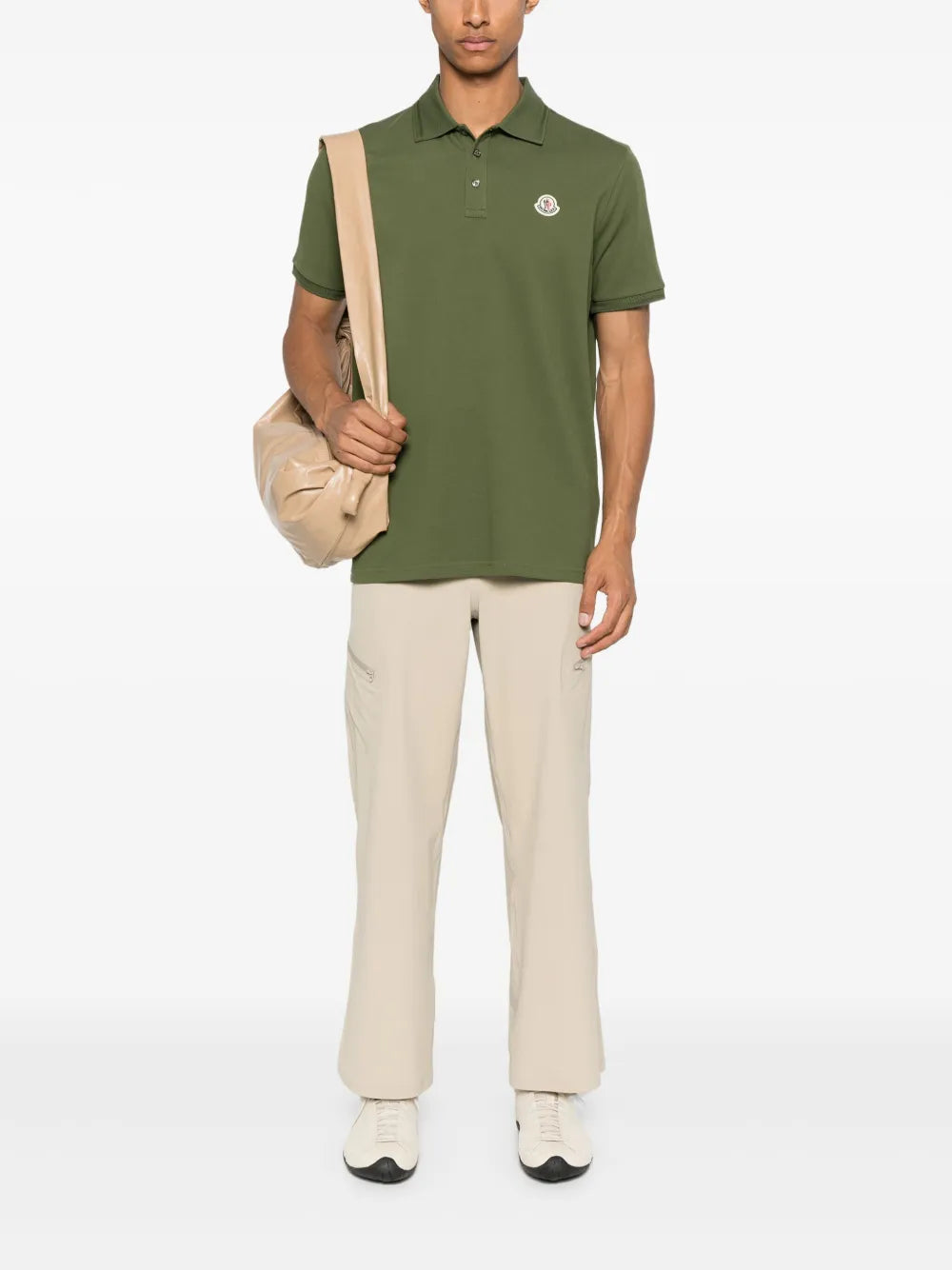 Polos Piqué Cotton Polo Moncler Green Men