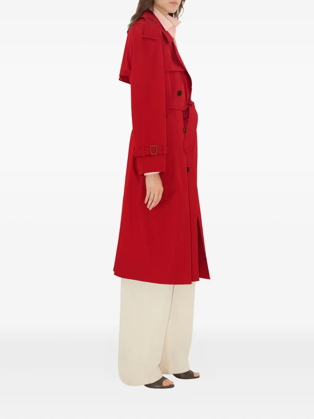 Manteaux Trench Castleford Burberry Rouge Femme