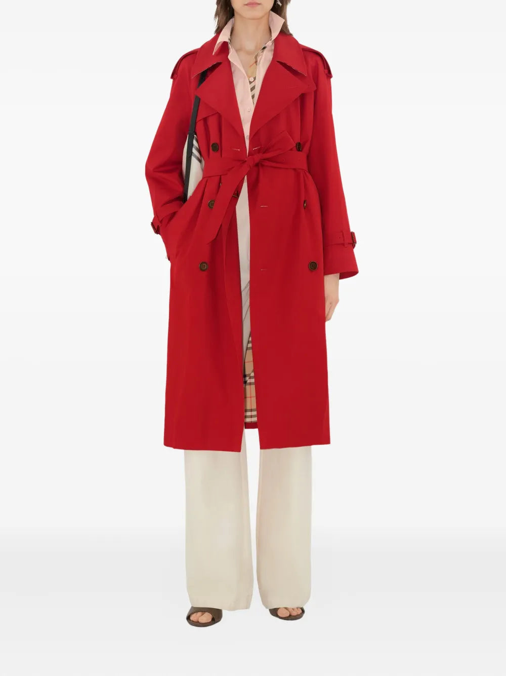 Manteaux Trench Castleford Burberry Rouge Femme