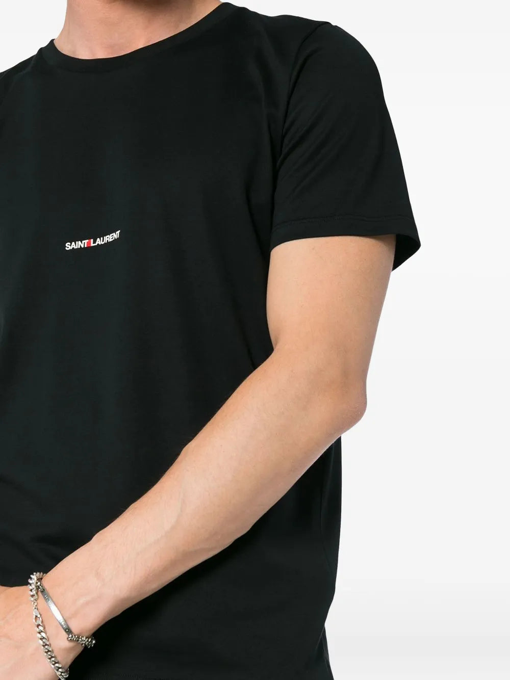 T-Shirts Logo T-Shirt Saint Laurent Schwarz Homme