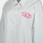 Abiti Abito Camicia D-Dalis a Strisce Diesel Blu Femme